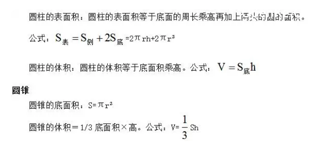 精心整理和分类 小学数学中常用公式（小学篇）